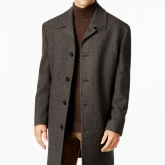 London Fog Coventry Wool-Blend Overcoat - Picture 2 of 14